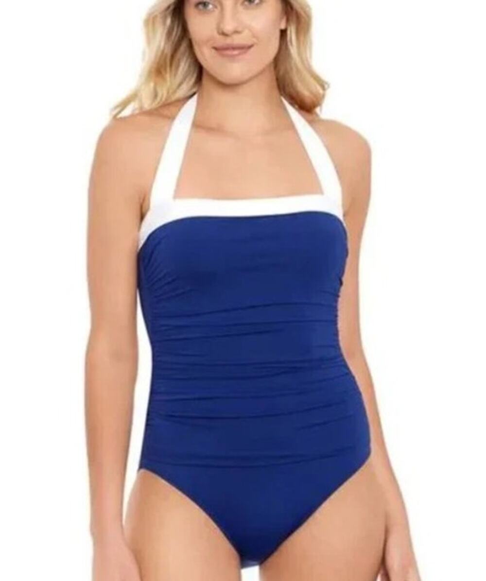 Lauren Ralph Lauren Women's Skirted One-Piece Swimsuit in Sapphire Blue